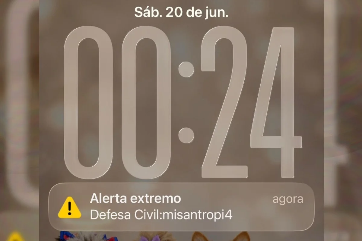 Um alerta falso classificado como extremo foi enviado
