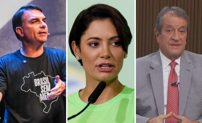 Michelle Bolsonaro deixou de seguir os enteados Eduardo