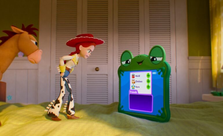 Toy story 5 aborda conflito entre brinquedos tradicionais e